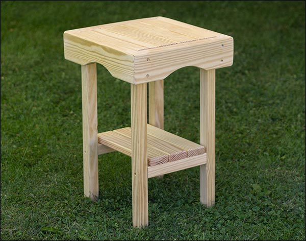14" X 14" Treated Pine Square End Table