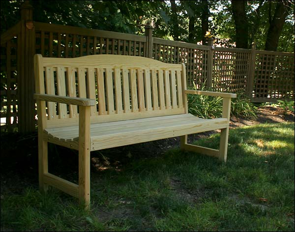 64" Treated Pine English Garden Bench