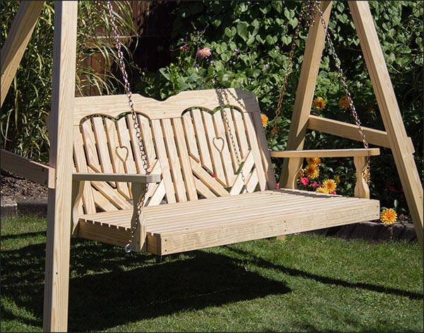 5 Foot Treated Pine Heartback Swingbed