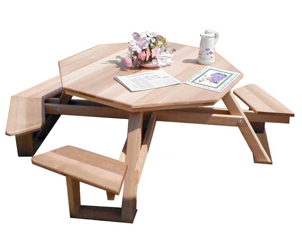 Red Cedar Handicap Accessible Walk-in Picnic Table