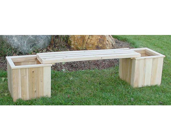 Two 16" Cedar Planters & One Bench