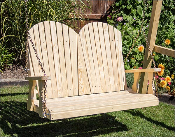 53" Treated Pine Curveback Porch Swing