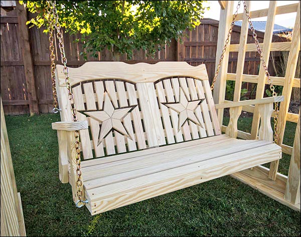 53" Treated Pine Starback Porch Swing