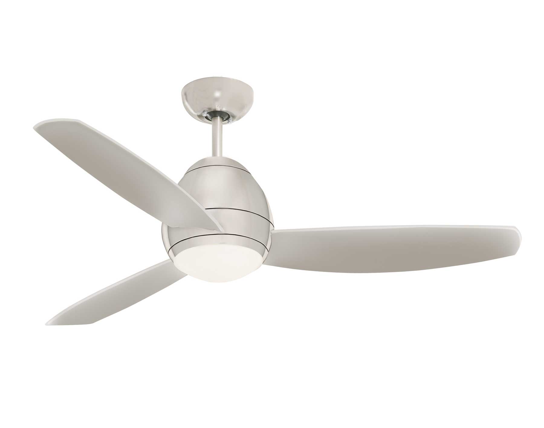 Brushed Steel Avruc Outdoor Ceiling Fan W Light