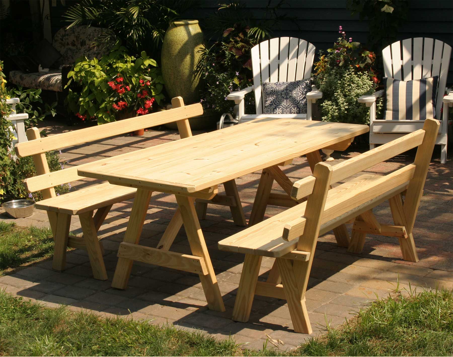 free round wooden picnic table plans | Quick Woodworking ...
