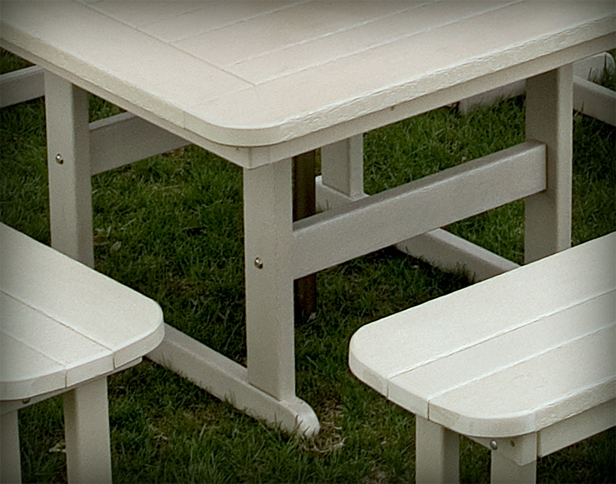 POLYWOOD Commercial Square Picnic Table
