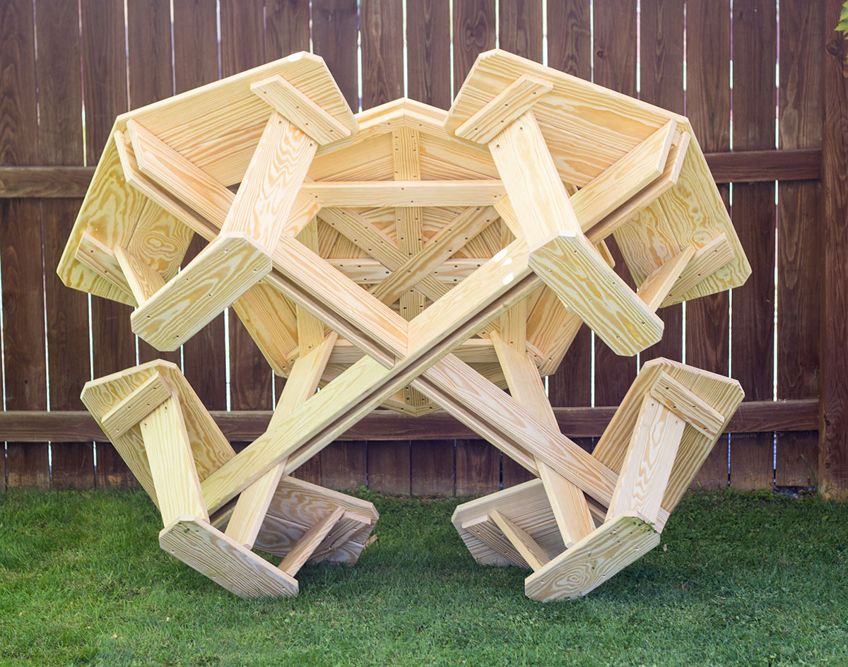 wooden hexagon picnic table plans