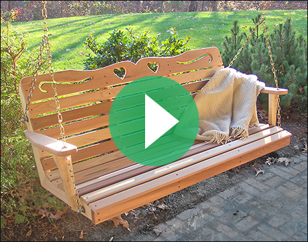 Red Cedar American Sweetheart Porch Swing