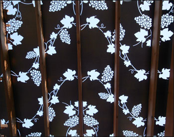 Grapevine Top Shade Panel Shown. 
