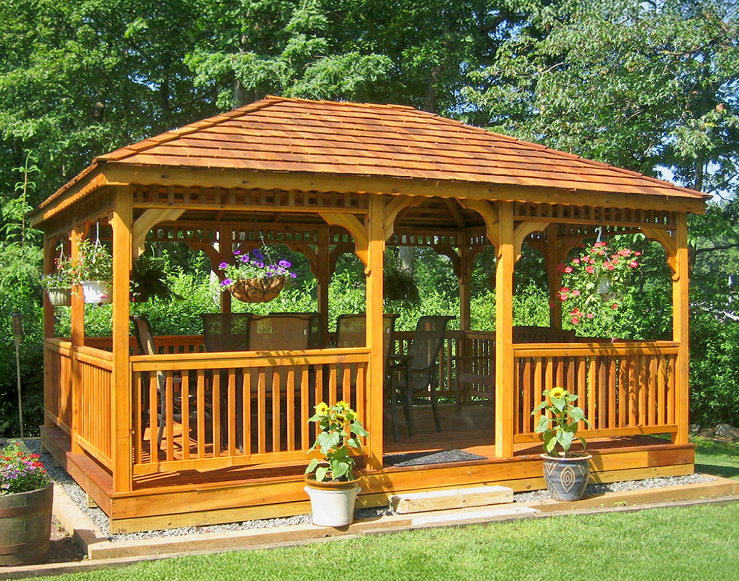Customer's Photo 12' x 16' Cedar Gazebo Customer's Photo 12' x 16' Cedar Gazebo