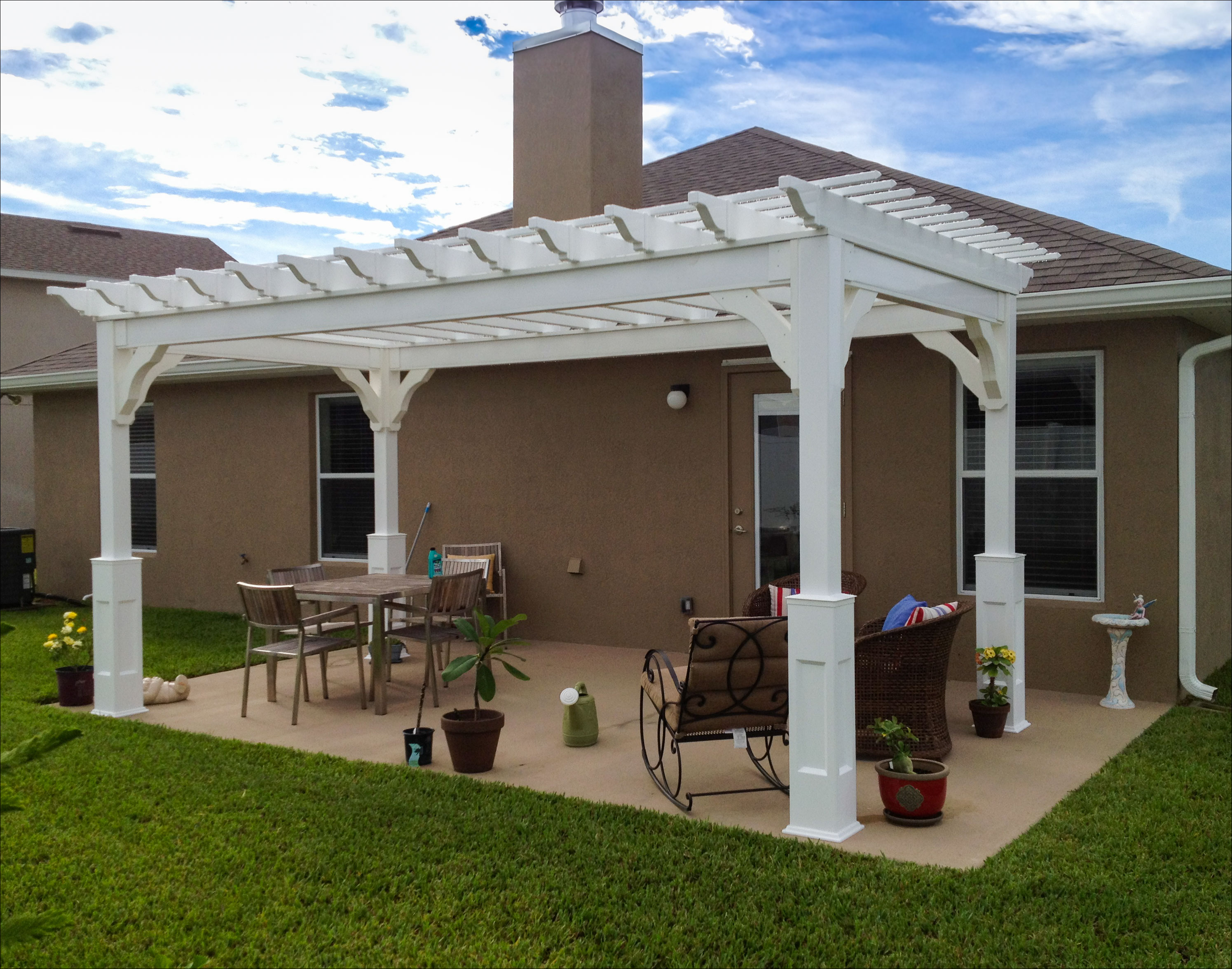 Customer's Photo 8' x 16' Vinyl Belvedere Pergola