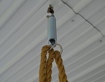 Comfort Springs Shown Attached to Ropes (See Rope Kits), in a Closeup.