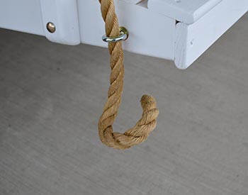 Rope Shown Being Strung Through Example Swings Hooks.