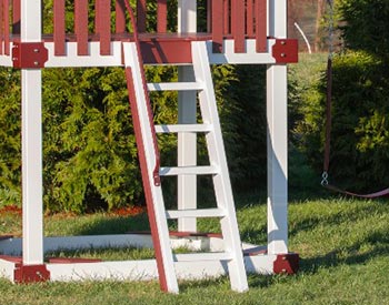 Handrail Shown in Red.