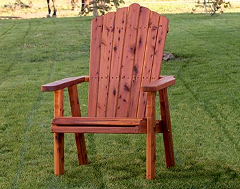 Eastern Red Cedar Adirondack Chair shown with Stain/Sealer