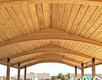 Beams & Deck Boards shown Unstained