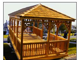 Assembled cedar gazebo