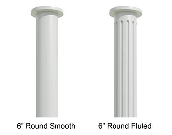 6" Round Fluted Columns