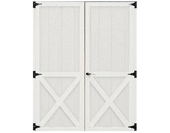 Double Wood Shed Door