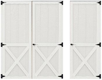 Double and Single Wood Shed Doors