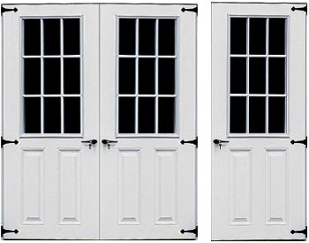 Double and Single Fiberglass Shed Doors