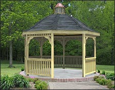 Treated Pine Octagon Belle Roof Gazebos