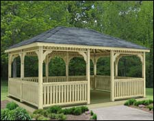 Treated Pine Rectangle Gazebos