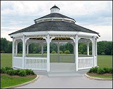 Vinyl Dodecagon Double Roof Gazebos