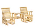 Treated Pine Rollback Glider Settee