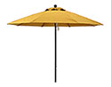 11' Commercial Aluminum & Fiberglass Market Vinyl Umbrella w/ Pulley