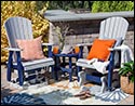 Poly Lumber Adirondack Style Glider Set