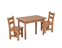 Kid's Maple Rectangular Table Set w/ 2 Chairs