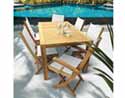 63" Teak Comfort Table w/ 6 Sailmate Chairs