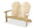 Treated Pine 4' Adirondack Love Seat