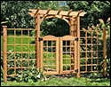 Red Cedar Canterbury Arbor w/Gate & 2 Wings