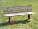 Single Sided Inground Park Bench