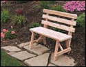 Red Cedar Traditional Backed Bench