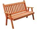 Red Cedar Traditional English Garden Bench