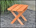 Red Cedar Folding End Table