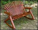 4' White Cedar Stained Double Rocker