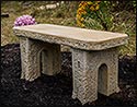 40" Concrete Garden Bench