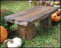 Concrete Memorial Log Bench