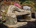 Concrete "Petrified Wood" Bench