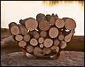 Carbon Steel Crescent Firewood Rack