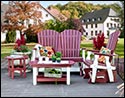 Poly Lumber 4 Pc. Adirondack Style Glider Set