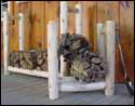 White Cedar Unstained Firewood Rack