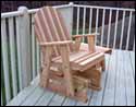 Red Cedar Blue Mountain Fanback Glider Chair