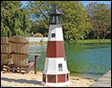 Poly Lumber/Wooden Hybrid Montauk Lighthouse Replica with Base