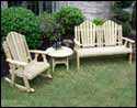 Treated Pine Curveback Bench and Rocker Group