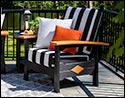 Poly Lumber Mission Chair w/ Sunbrella Cushions